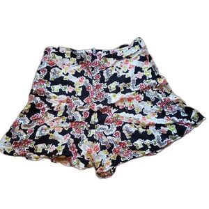 BONGO Floral Skort Junior Women's Size 3 Pink & Black Summer Festival Style NWOT